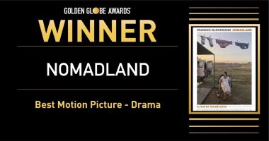 جولدن جلوب 2021.. فيلم nomadland يفوز بجائزة أفضل فيلم