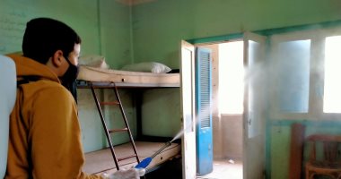 تطهير المدينة الجامعية للبنات بأسيوط بعد إخلائها تمهيدا لبدء التسكين
