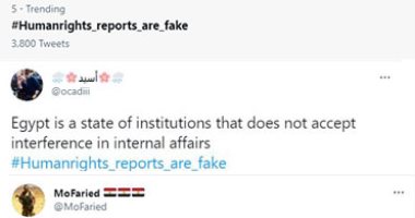 "Humanrights reports are fake" تريند يجتاح تويتر.. ومغردون: تقاريركم مزيفة