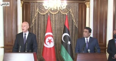 محمد المنفى: ليبيا لن تنسى وقفة تونس معها.. وقيس سعيد: سأعمل على إحياء المغرب العربى