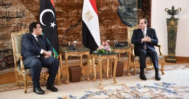 الرئيس السيسى يشدد على دعم مصر الكامل للسلطة التنفيذية الجديدة فى ليبيا 