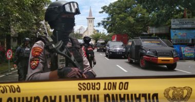 صور.. ارتفاع عدد مصابى هجوم إندونيسيا الانتحارى إلى 20 شخصا