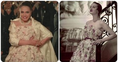 شريهان تتألق بفستان miss dior الأيقوني..صمم عام 1949 ويضم أكثر من 1000 زهرة حريرية