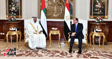 الرئيس السيسى وولى عهد أبو ظبى يبحثان الملفات الإقليمية وقضية سد النهضة