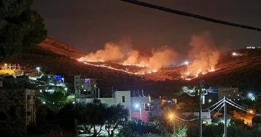 مستوطنون إسرائيليون يحرقون مساحات من أراضى بلدة فلسطينية فى نابلس 
