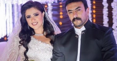 ياسمين عبد العزيز وأحمد العوضى بملابس الزفاف فى كواليس "اللي ملوش كبير"