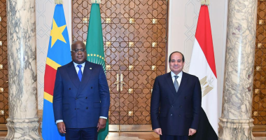 رئيس الكونغو الديمقراطية يشيد بجهود مصر للتوصل لاتفاق عادل حول سد النهضة