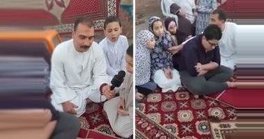 مواطن بالشرقية يقيم صلاة العيد لأسرته على سطح المنزل التزاما بالتباعد.. فيديو