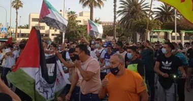 مئات الأشخاص يتجمعون في مليلية بإسبانيا للتنديد بـ"مجزرة إسرائيل فى فلسطين"