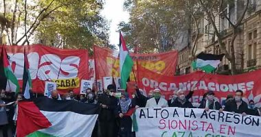 مظاهرات فى الأرجنتين والبرازيل تضامنا مع الشعب الفلسطينى.. صور