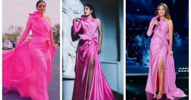 3 نجمات والفستان واحد من تصميم اللبنانى نيكولا جبران.. مين الأجمل؟