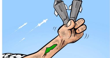 "علامة النصر" ترتفع مع سريان وقف إطلاق النار فى كاريكاتير أردنى