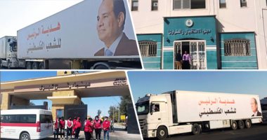 مساعدات مصرية لقطاع غزة  - أرشيبفية