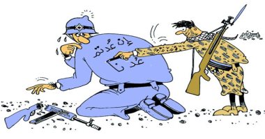 الفلسطينيون يحذرون جنود الاحتلال "إن عدتم عدنا" فى كاريكاتير عمانى