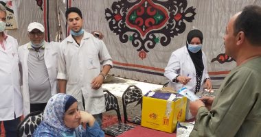 "صحة المنيا" تنظم قافلة طبية مجانية لخدمة أهالى قرية داقوف بسمالوط