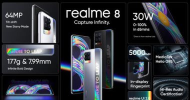 رسميا .. realme تطلق سلسلة realme 8 بكاميرا نقية 108MP فائقة التطور والأداء الرائد
