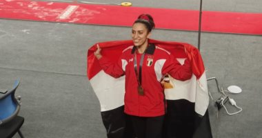 نانسي طمان تهدي مصر أول ذهبية في كأس العالم للجمباز الفني.. صور