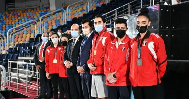 وزير الشباب والرياضة يشهد ختام بطولة كأس العالم للجمباز الفني