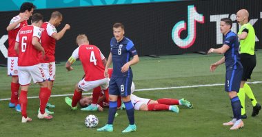 الاتحاد الأوروبى يعلن تعليق مباراة الدنمارك وفنلندا بسبب إصابة إيركسن