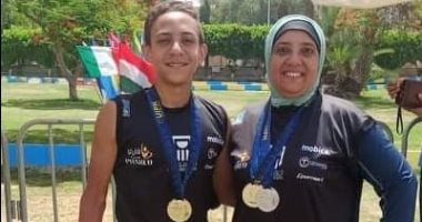 إنها حقًا عائلة رياضية.. فوز أم مصرية وابنها فى بطولة العالم للخماسى