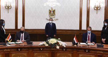 رئيس الوزراء يشهد توقيع مذكرة تفاهم بين مصر والعراق فى مجال الاتصالات