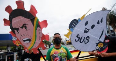 محاربة شبح كورونا.. احتجاجات البرازيل ضد الرئيس للمطالبة بتوفير اللقاح