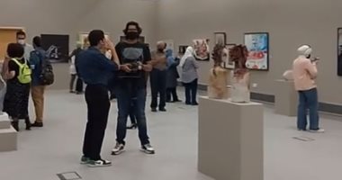 افتتاح معرض فنون تشكيلية بمكتبة الإسكندرية بعد أزمة كورونا لأول مرة.. لايف