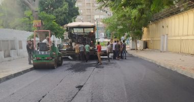 رصف شارعى سليمان جوهر والسد العالى وتخطيط شارع السودان بالجيزة
