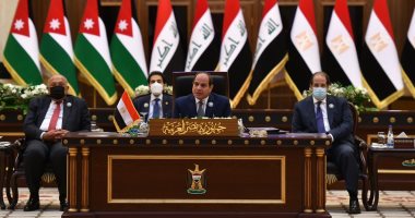 الرئيس السيسي: حريصون على تعزيز التعاون وما يتعلق بجهود إعادة إعمار العراق