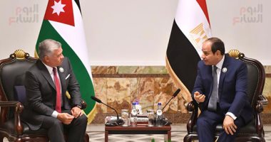 الرئيس السيسي يؤكد تضامن مصر الكامل ودعمها للأردن وقيادته.. صور