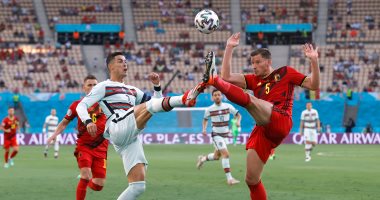 بلجيكا ضد البرتغال.. رونالدو لكورتوا: حظا جيدا بالمباريات المقبلة فى يورو 2020
