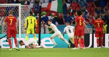 باريلا يسجل هدف منتخب إيطاليا الأول أمام بلجيكا في الدقيقة 31.. فيديو