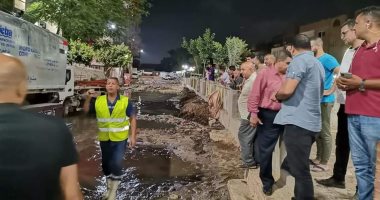 مياه الجيزة: إصلاح خط طرد محطة صرف صحى شبرامنت بالجيزة