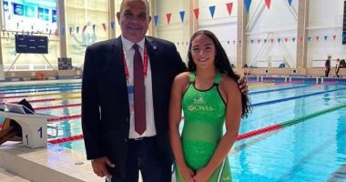 ندى مجدي تحرز الميدالية الفضية في بطولة العالم للسباحة بالزعانف