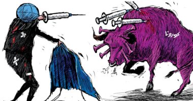 كاريكاتير اليوم.. الحرب على كورونا أشبه بـ"مصارعة الثيران"