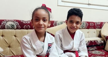 الأخوان رودينا ومازن 7 و9 سنوات يحصدان ذهبية وفضية بطولة الشرقية للكاراتيه.. فيديو وصور