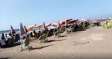 شواطئ رأس البر تستقبل المصيفين هربا من حرارة الجو.. فيديو