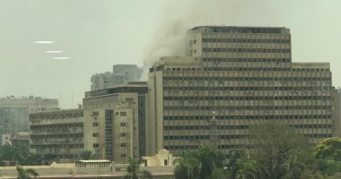 السيطرة على حريق مدخل وزارة التنمية المحلية في الدقى بدون إصابات 
