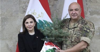 ماجدة الرومى تلتقى قائد الجيش اللبنانى فى ذكرى انفجار مرفأ بيروت