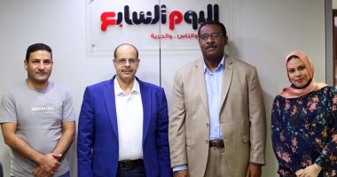 رئيس مؤسسة السودانى للطباعة والنشر يزور "اليوم السابع" ويشيد بتجربة التليفزيون الديجيتال