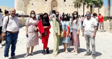 زيارة عدد من المدونين العرب لقلعة قايتباي بالإسكندرية للترويج للمقصد المصري
