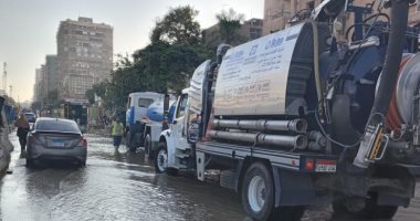 مياه الجيزة: الدفع بـ13 سيارة لشفط المياه بشارع جامعة الدول العربية