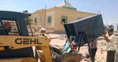 رفع 4 أطنان مخلفات خلال حملة نظافة لقرية بغداد بوسط سيناء