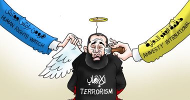 منظمات تجمل وجه الإرهاب القبيح فى كاريكاتير اليوم السابع