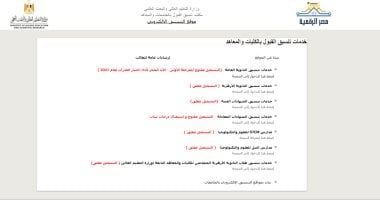 استمرار إتاحة التقدم لطلاب الدبلومات الفنية بمرحلة تقليل الاغتراب بموقع التنسيق