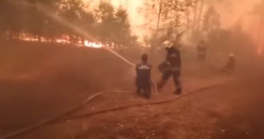 لقطات لفرق الإطفاء تحاول التعامل مع حرائق الغابات وسط روسيا.. فيديو