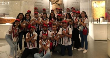 شباب وفتيات ملتقى لوجوس للشباب 2021 يزورون المتحف القومى للحضارة المصرية
