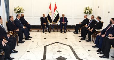 الرئيس السيسى يؤكد أهمية الإسراع فى تنفيذ المشروعات المشتركة بين مصر والعراق  