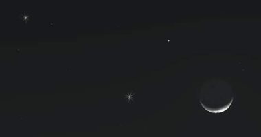 هلال القمر يقترن بنجوم التوأمين اليوم فى مشهد بديع بسماء مصر