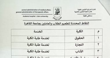 جامعة القاهرة تحدد 17 نقطة لتطعيم الطلاب بلقاح سينوفاك قبل بدء الدراسة